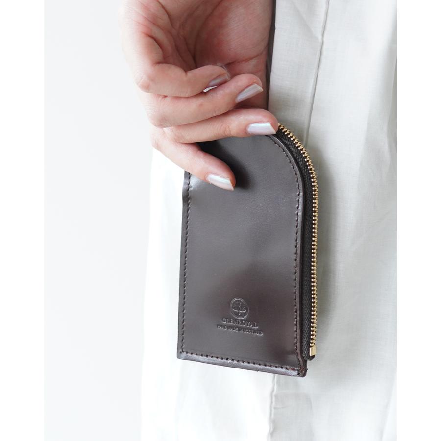 グレンロイヤル キーケース GLENROYAL｜ジップド キーケース カードポケット付き ZIPED KEY