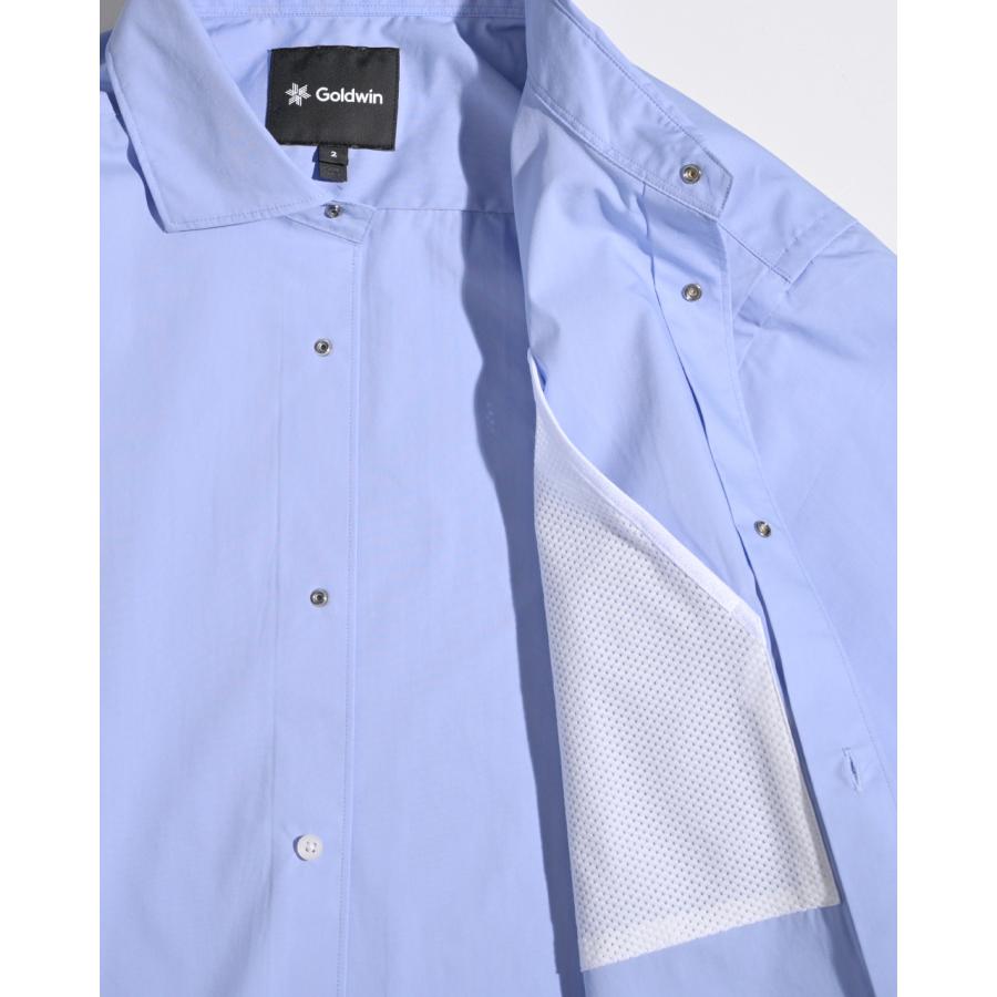 ゴールドウィン GOLDWIN コンフォータブル シャツ Comfortable Shirt ワイドカラー ブルー グレー メンズ 2024春夏 GL54138｜crouka｜06