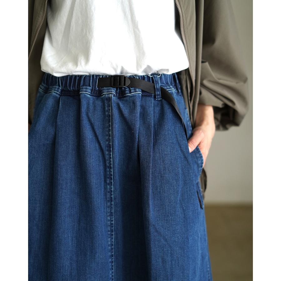 Gramicci（グラミチ） スカート ストレッチデニムロングフレアスカート