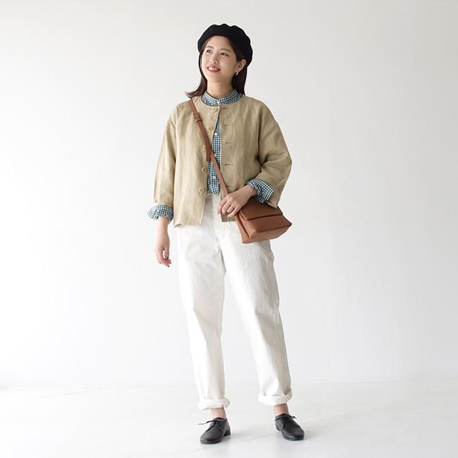 グランマママドーター GRANDMA MAMA DAUGHTER リネン ノーカラー