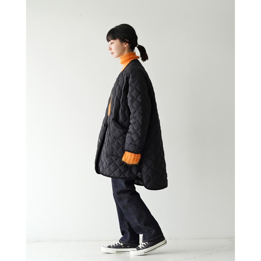 Gymphlex ナイロンタフタ キルトダウンカラーレスコート size 12 Gymphlex ジムフレックス マットナイロンタフタ キルトダウン