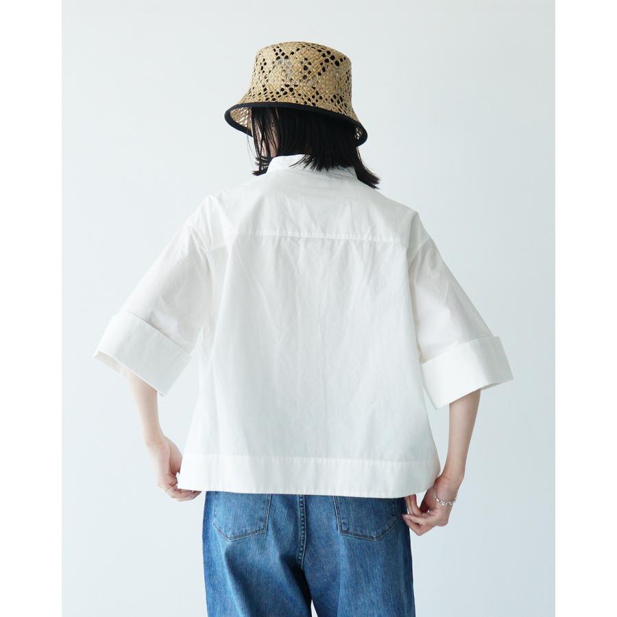 【美品】Gymphlex ジムフレックス 半袖 オープンカラーシャツ 白 M Gymphlex | ショート ボタンダウン半袖シャツ SOLID WOMEN