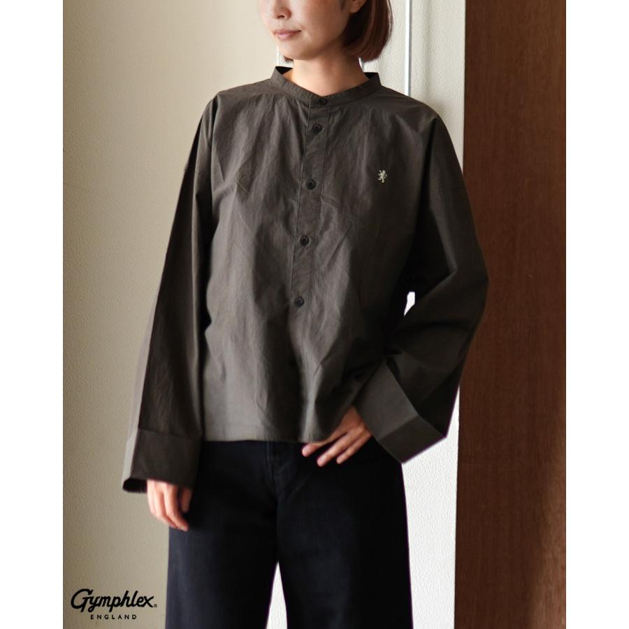 Gymphlex ジムフレックス ヴィンテージライク バンドカラーショートシャツ レディース GY-B0403 OTR GYMPHLEX（ジムフレックス） SALE！ジムフレックス シャツ