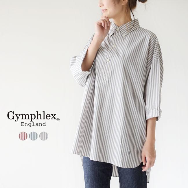 ジムフレックス Gymphlex ワイドシルエット ボタンダウン プルオーバー ストライプ シャツ 半袖 トップス J 1281 Gymph J 1258 Crouka Yahoo 店 通販 Yahoo ショッピング