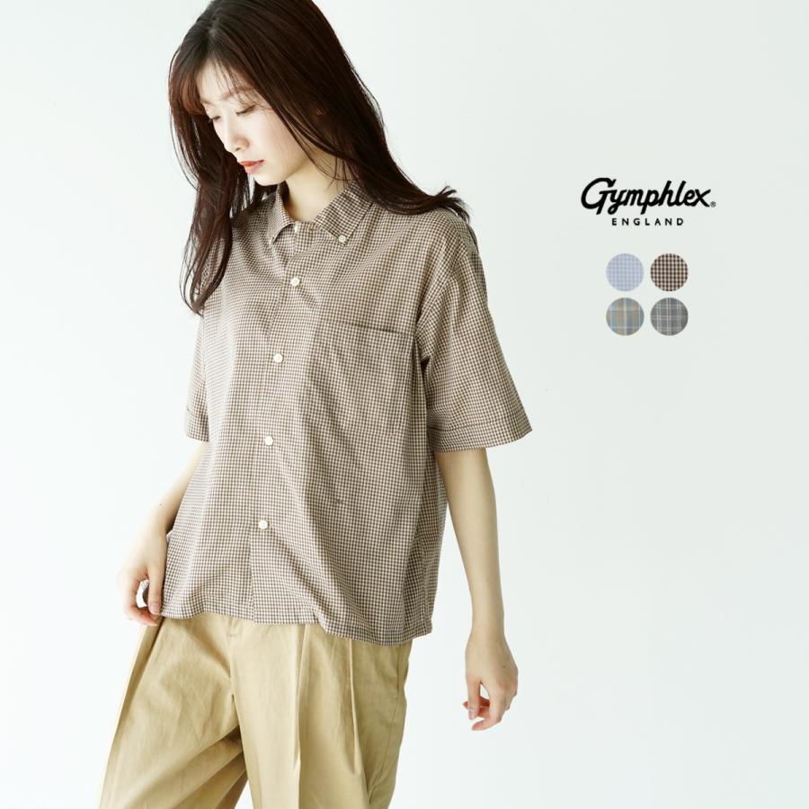 ジムフレックス Gymphlex チェックシャツ ボタンダウン 半袖 レディース J 3812 Gymph J 3812 Crouka Yahoo 店 通販 Yahoo ショッピング
