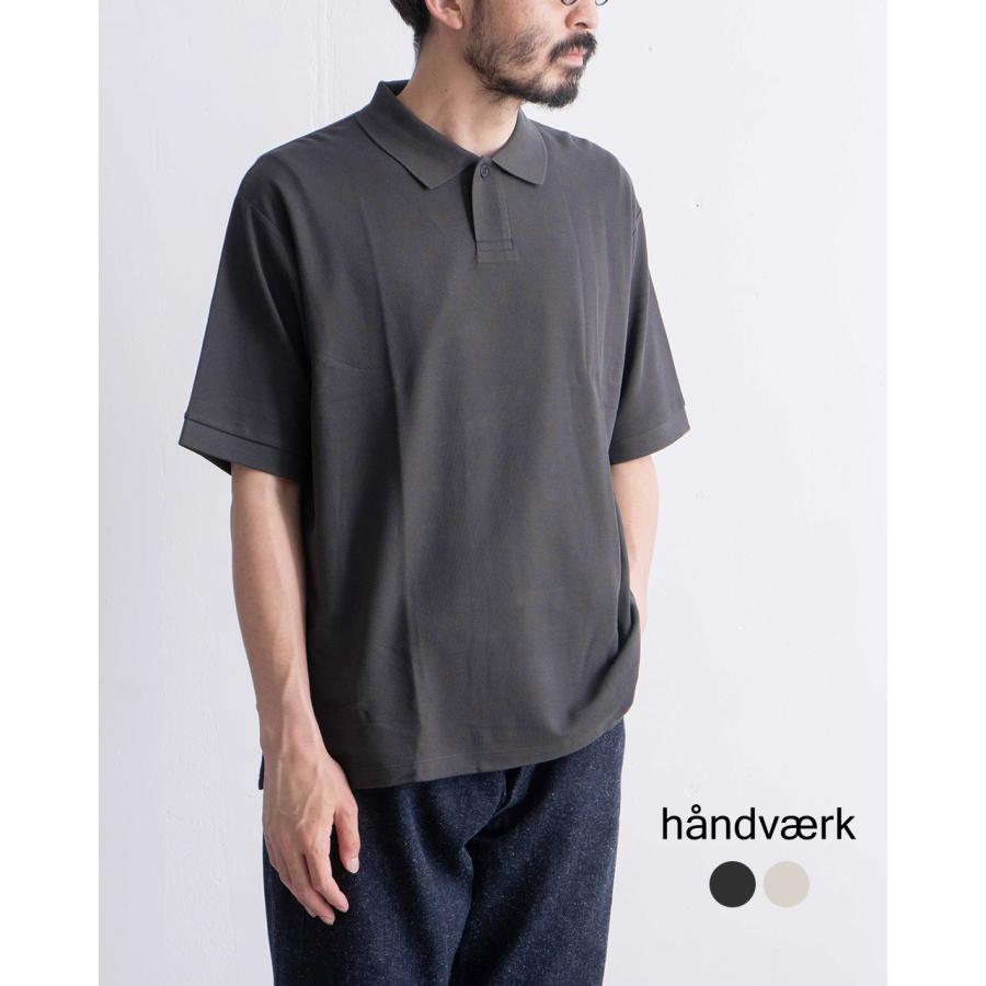 handvaerk pique s/s polo black L ポロシャツ Handvaerk [ハンドバーク] PIQUE S/S POLO SHIRT [1508] ピケ