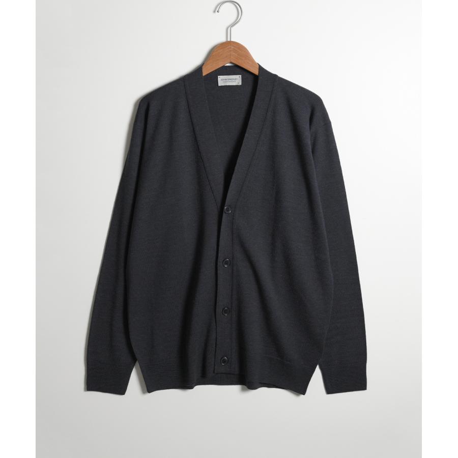 ジョンスメドレー JOHN SMEDLEY 24G 長袖 Vネック カーディガン メンズ  