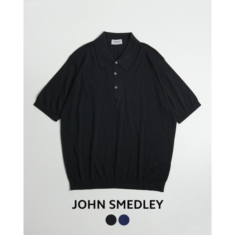 ジョンスメドレー ISIS 半袖ニットポロ ブラック S タグ付 JOHN SMEDLEY ジョンスメドレー ISIS 半袖 ニット ポロシャツ