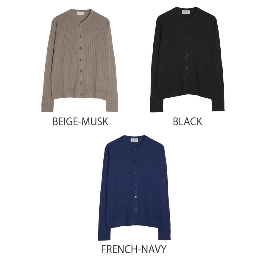 JOHN SMEDLY 長袖テッピングクルーネックカーディガン JOHN SMEDLEY 並行輸入 ジョンスメドレー クルーネック