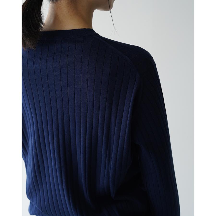 JOHN SMEDLEY ジョンスメドレー クルーネック リブ カーディガン