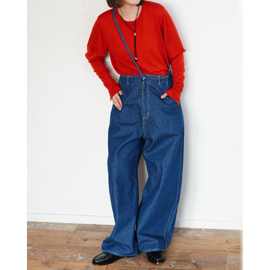 ジョイスアディッド ラウンド ワイド デニム トラウザー 1 Indigo ジョイスアディッド JOICEADDED ラウンド ワイド デニム トラウザー