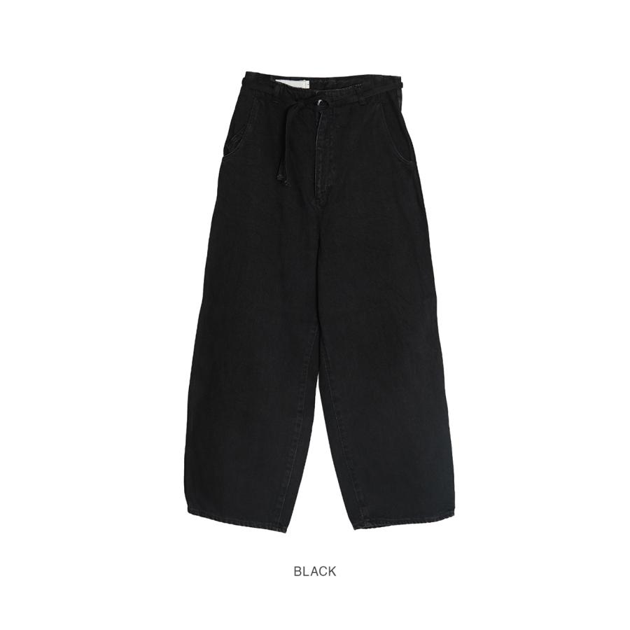 ジョイスアディッド JOICEADDED ラウンド ワイド デニム トラウザー
