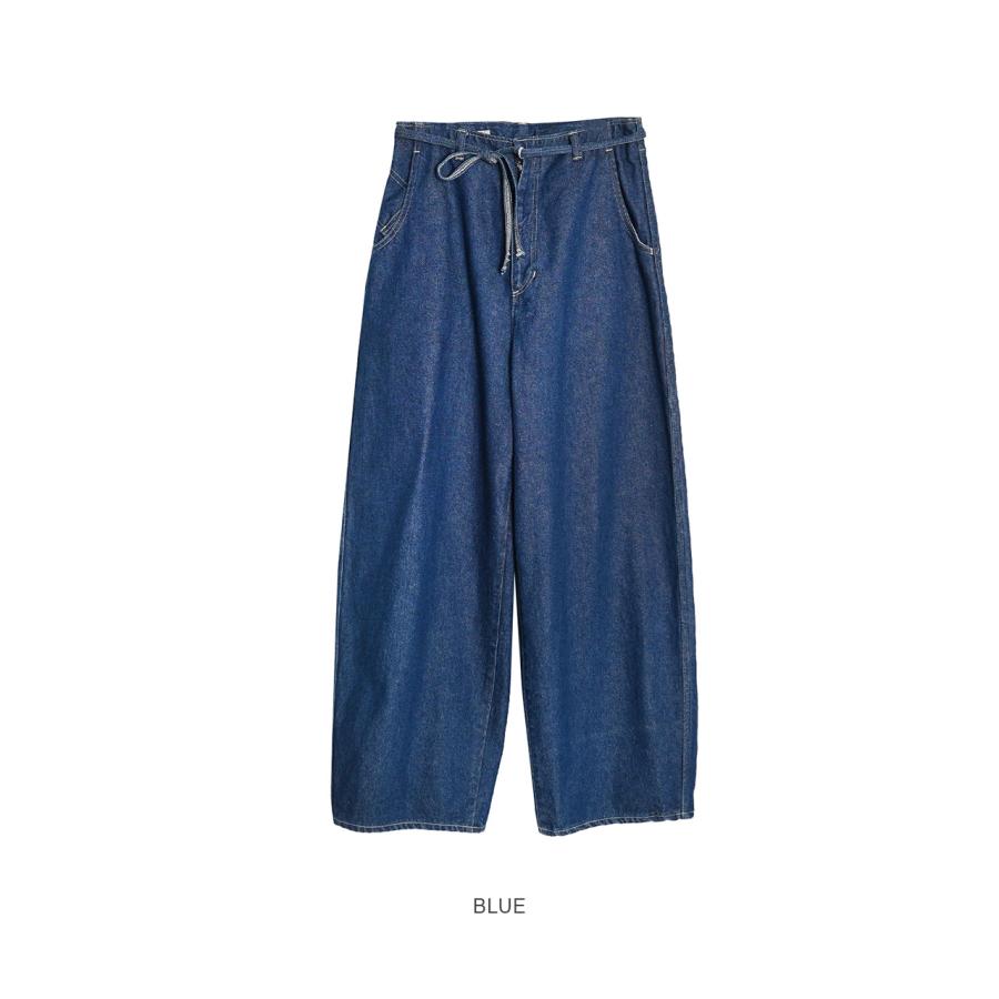 ジョイスアディッド ラウンド ワイド デニム トラウザー 1 Indigo ジョイスアディッド JOICEADDED ラウンド ワイド デニム トラウザー