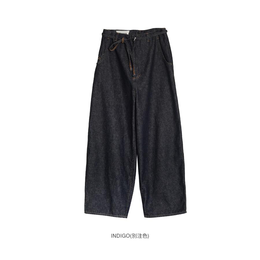 ジョイスアディッド JOICEADDED ラウンド ワイド デニム トラウザー
