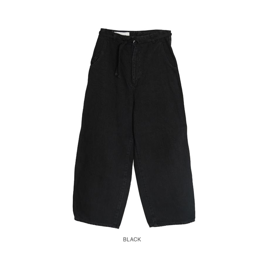 ジョイスアディッド JOICEADDED ラウンド ワイド デニム トラウザー