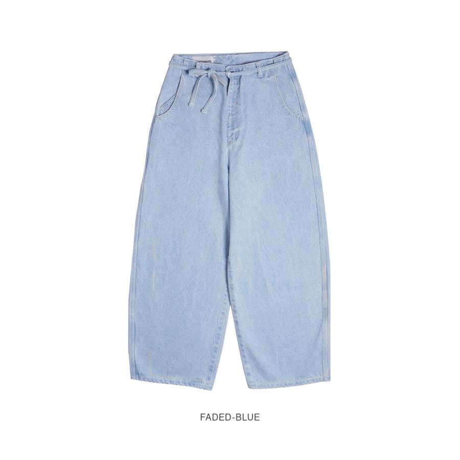 ジョイスアディッド JOICEADDED ラウンド ワイド デニム トラウザー