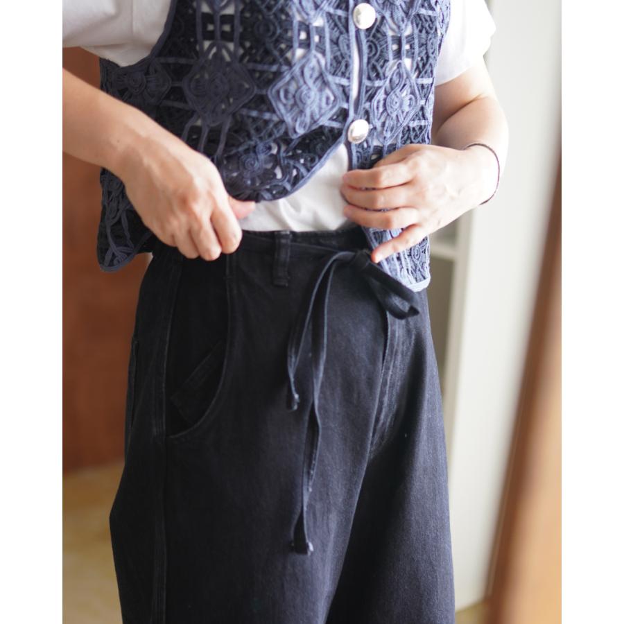 ジョイスアディッド ラウンド ワイド デニム トラウザー 1 Indigo ジョイスアディッド JOICEADDED ラウンド ワイド デニム トラウザー
