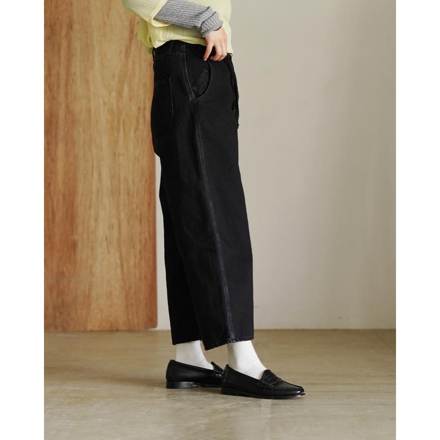 ジョイスアディッド JOICEADDED ラウンド ワイド デニム トラウザー