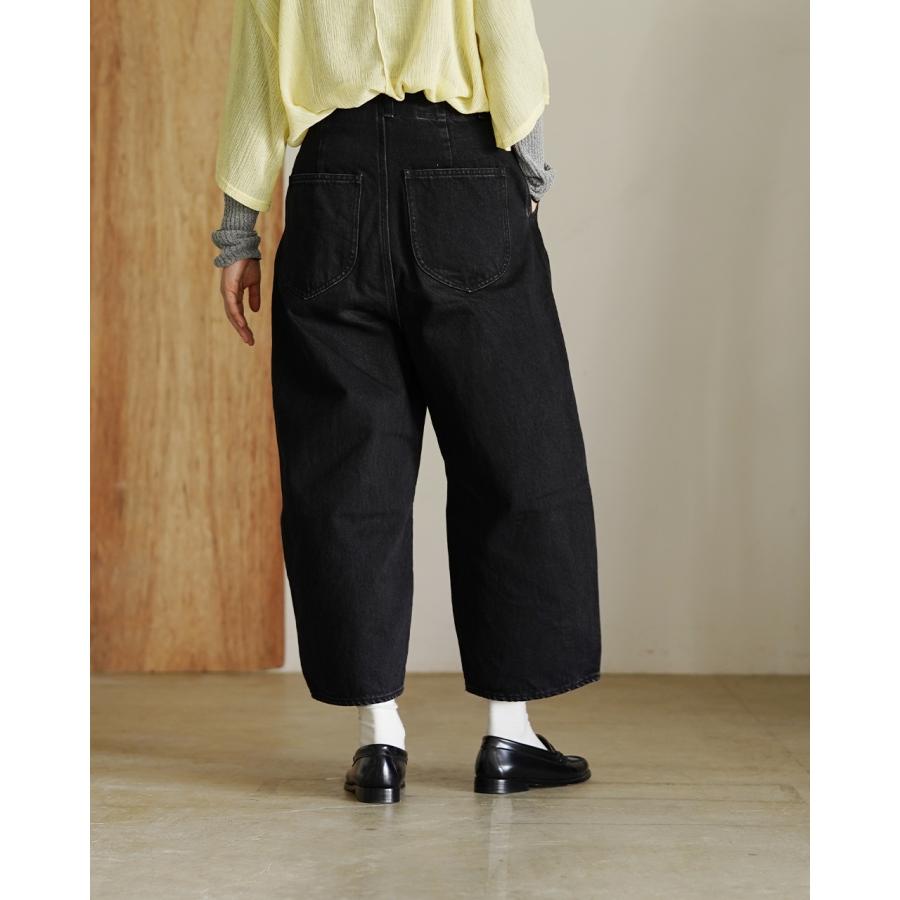 ジョイスアディッド JOICEADDED ラウンド ワイド デニム トラウザー