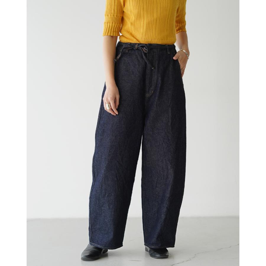 ジョイスアディッド ラウンド ワイド デニム トラウザー 1 Indigo SALE！ジョイスアディッド JOICEADDED ラウンド ワイド デニム