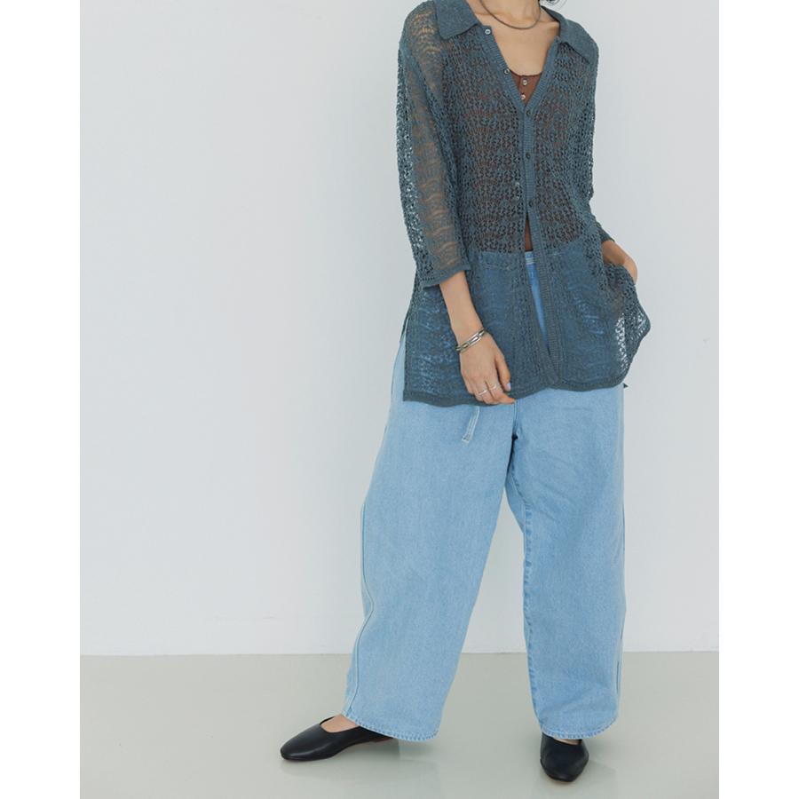 ジョイスアディッド JOICEADDED ラウンド ワイド デニム トラウザー