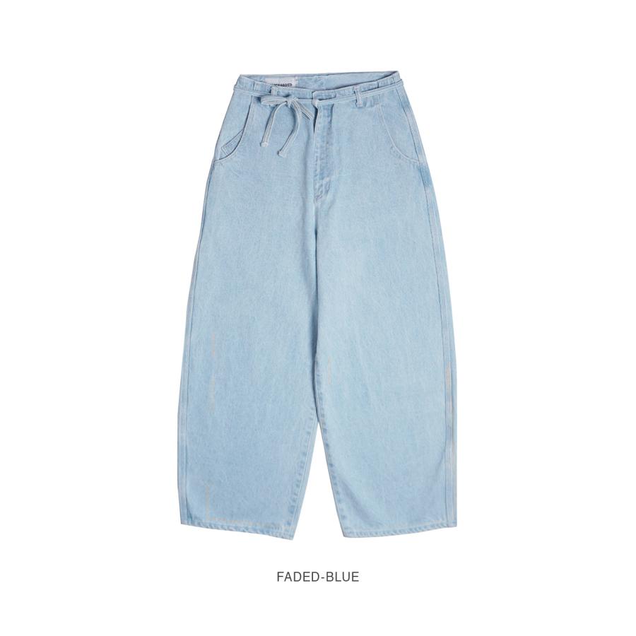 ジョイスアディッド JOICEADDED ラウンド ワイド デニム トラウザー