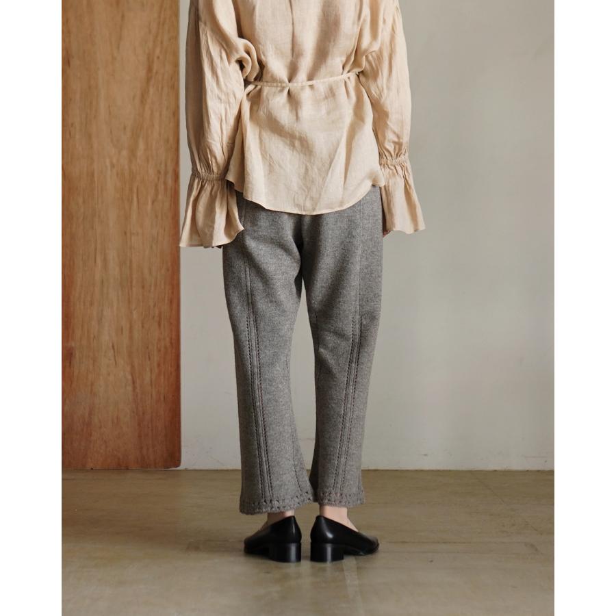 ジョイスアディッド JOICEADDED トライアングル柄 ニットパンツ