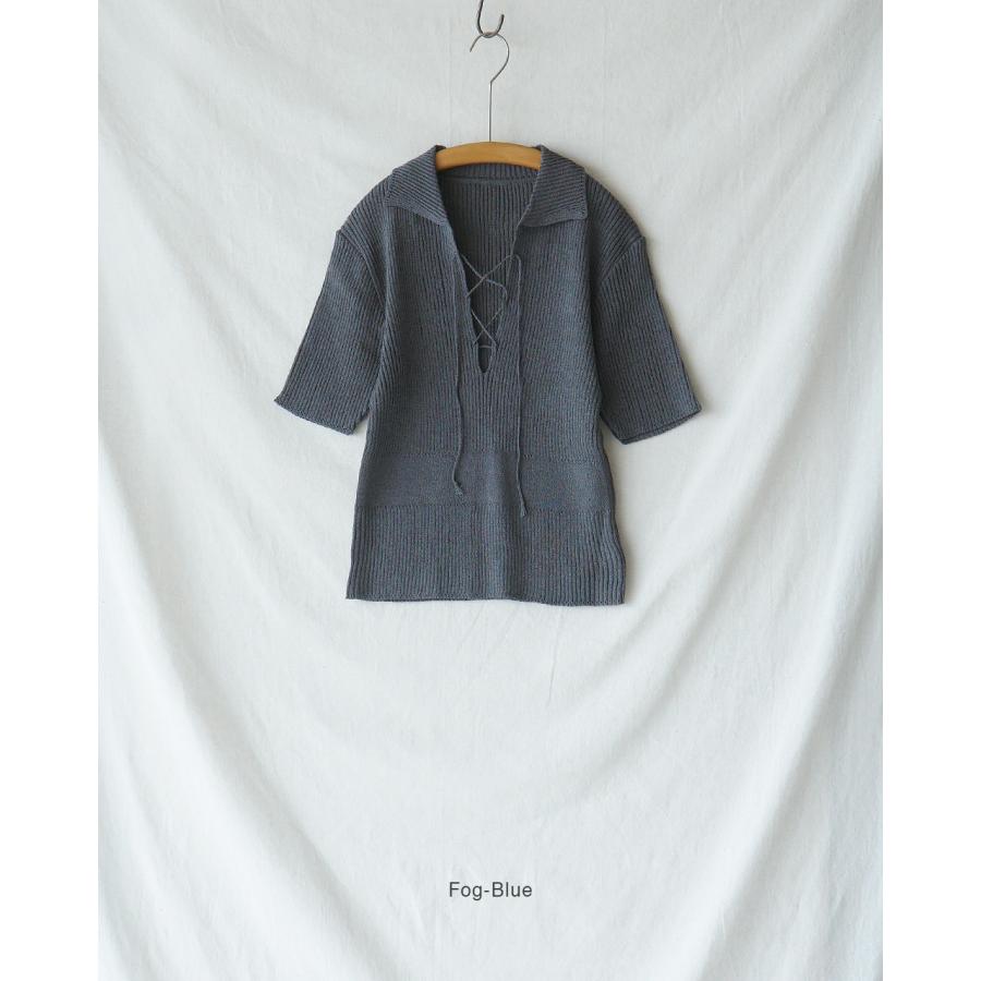 ジョイスアディッド JOICEADDED サトル アクセント ニットポロ レディース Subtle Accent Knit Polo J261KN05の画像