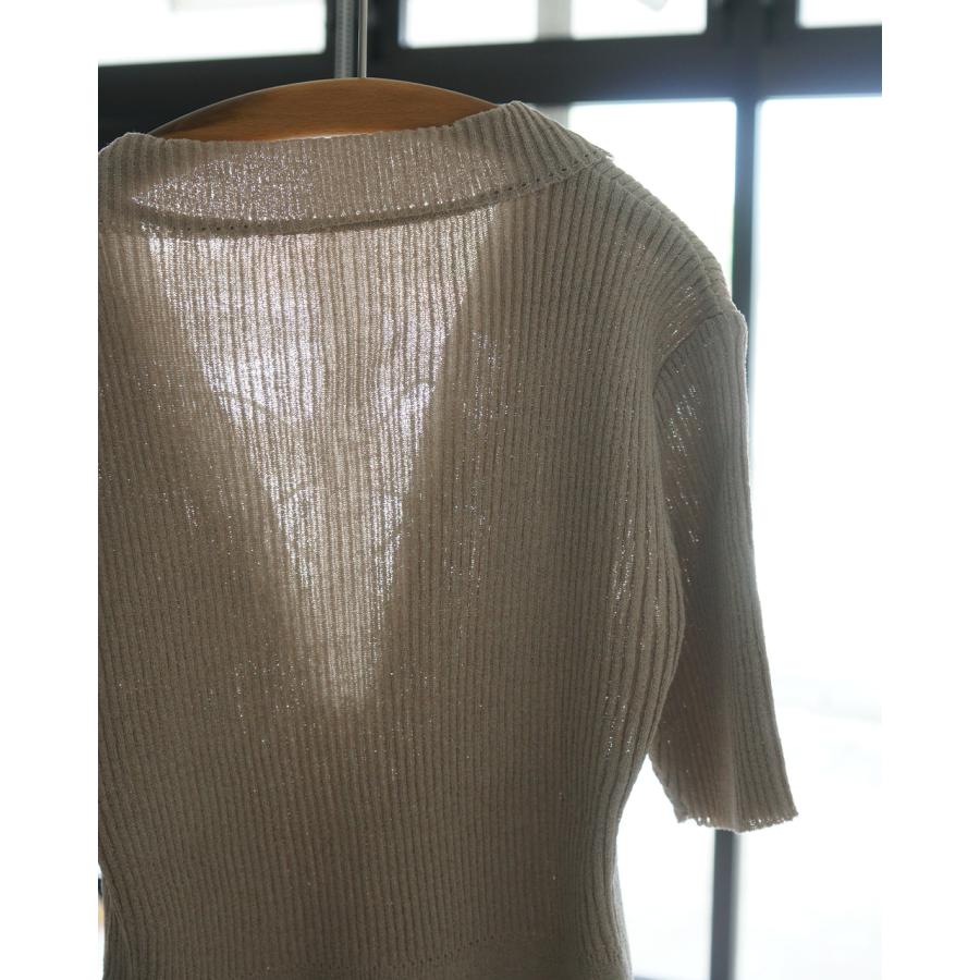 ジョイスアディッド JOICEADDED サトル アクセント ニットポロ レディース Subtle Accent Knit Polo J261KN05の画像
