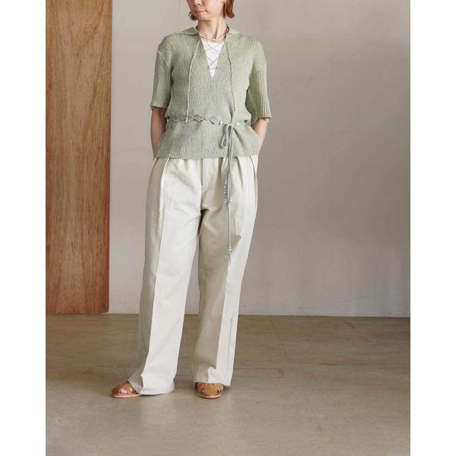 ジョイスアディッド JOICEADDED サトル アクセント ニットポロ レディース Subtle Accent Knit Polo J261KN05の画像