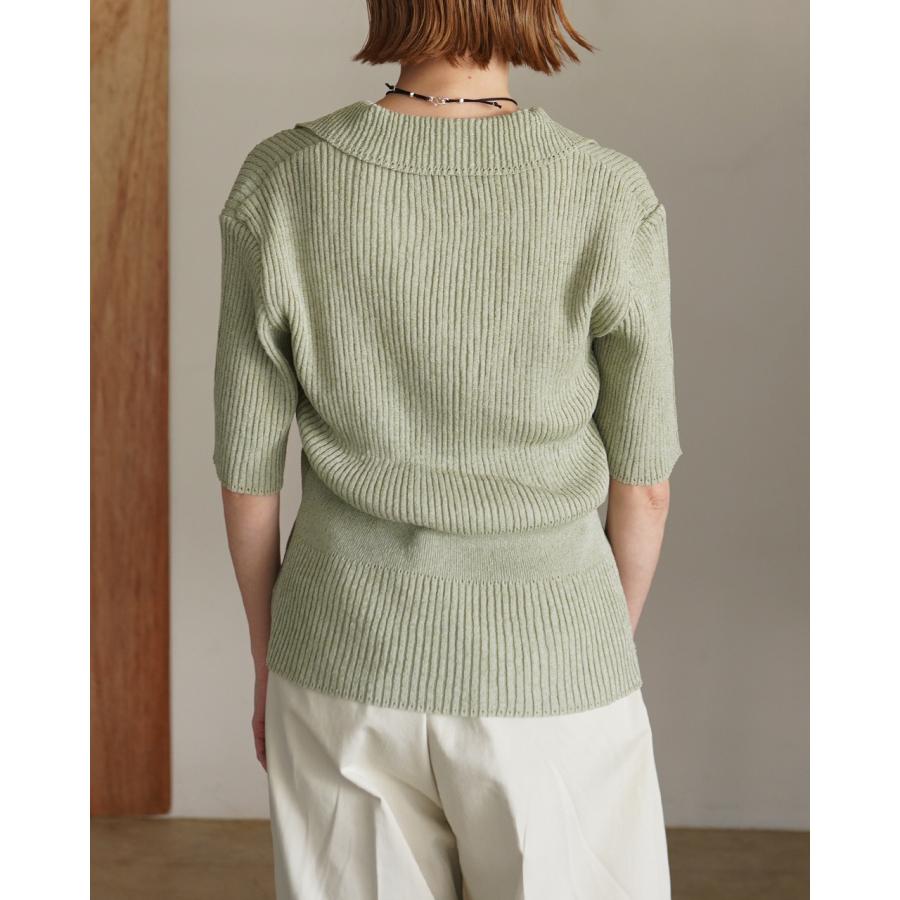 ジョイスアディッド JOICEADDED サトル アクセント ニットポロ レディース Subtle Accent Knit Polo J261KN05の画像