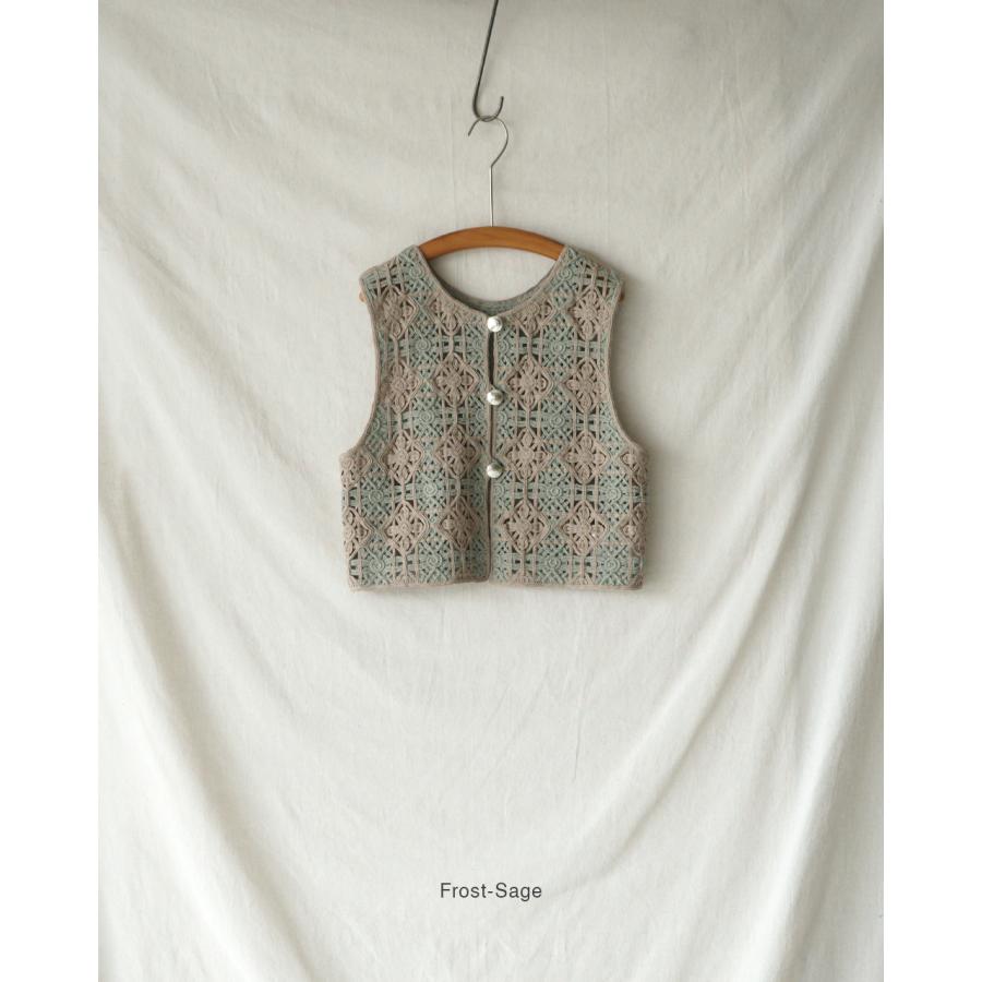 期間限定ポイント10倍！ ジョイスアディッド JOICEADDED 刺繍ベスト レディース Embroiderded Vest J261SVT02の画像