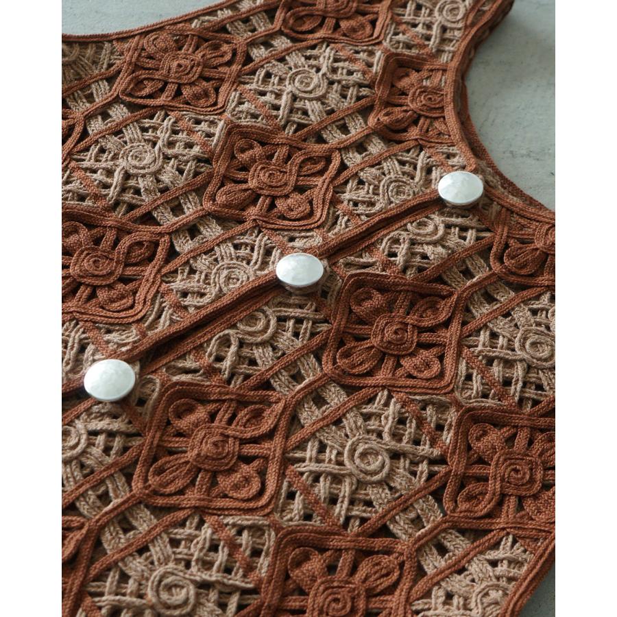 期間限定ポイント10倍！ ジョイスアディッド JOICEADDED 刺繍ベスト レディース Embroiderded Vest J261SVT02の画像