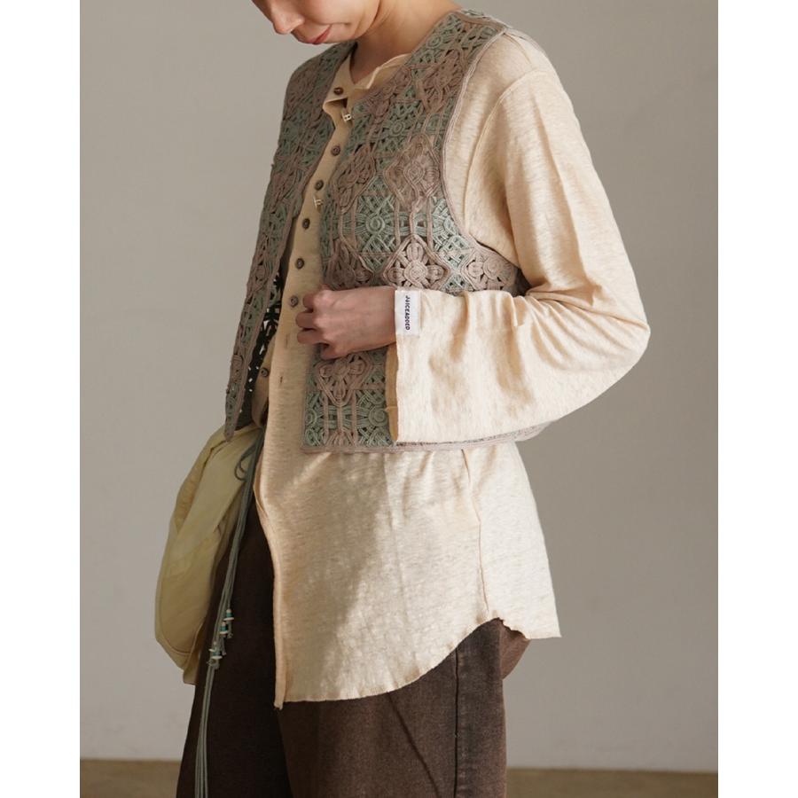 期間限定ポイント10倍！ ジョイスアディッド JOICEADDED 刺繍ベスト レディース Embroiderded Vest J261SVT02の画像