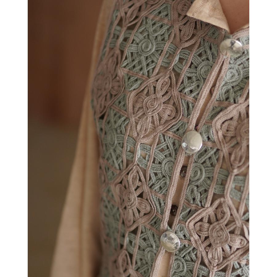 期間限定ポイント10倍！ ジョイスアディッド JOICEADDED 刺繍ベスト レディース Embroiderded Vest J261SVT02の画像