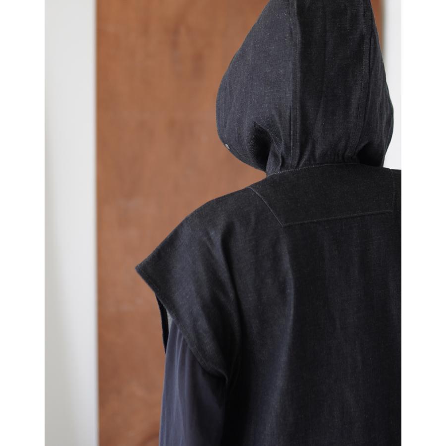 SALE！ジュンミカミ JUN MIKAMI デニム N/SH オーバーシャツ フード