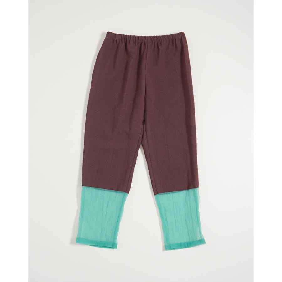 JUN MIKAMI SALE！ジュンミカミ イージーパンツ シースルーボーダー  