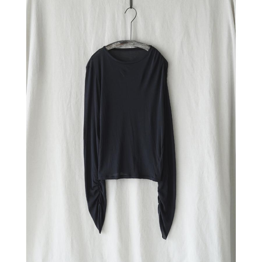 カットソー(長袖/七分) jun mikami MILANO RIB LONG SLEEVE JUN MIKAMI｜ドレープ 長袖 カットソー ドレープL/S クルーネック