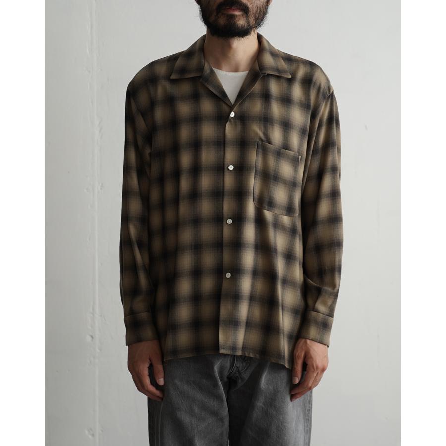 Kaptain Sunshine（キャプテン サンシャイン） シャツ ウールオンブレ