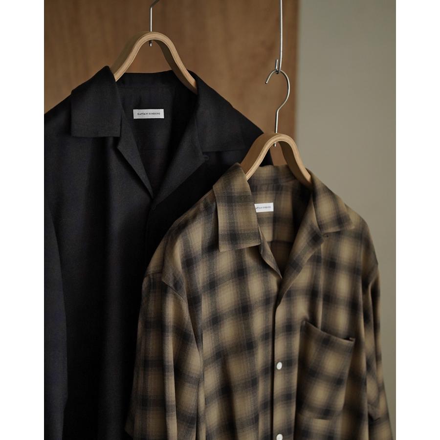 Kaptain Sunshine（キャプテン サンシャイン） シャツ ウールオンブレ