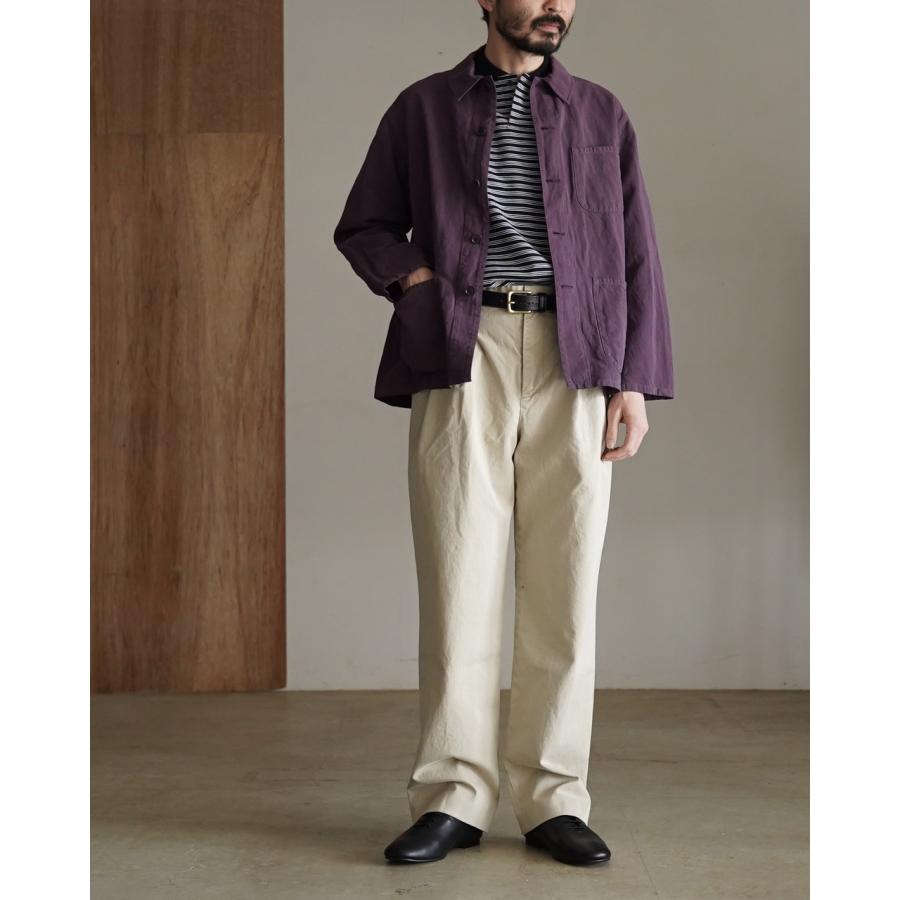 ジャスワークさん専用確認 sj.0019SS25-blue check full zip work jacket. Plainsong 2025 Spring