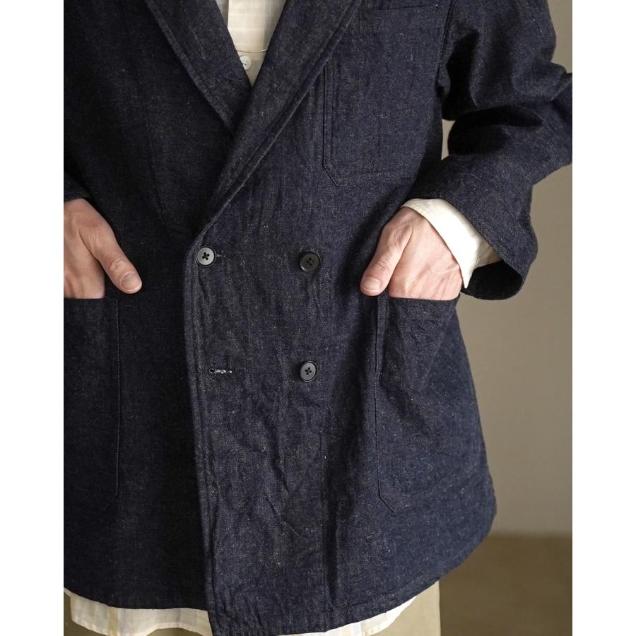 キャプテンサンシャイン KAPTAIN SUNSHINE コットンリネンデニムDBテイクイージージャケット メンズ Cotton Linen Denim DB Take Easy Jacket KS26SJK33の画像