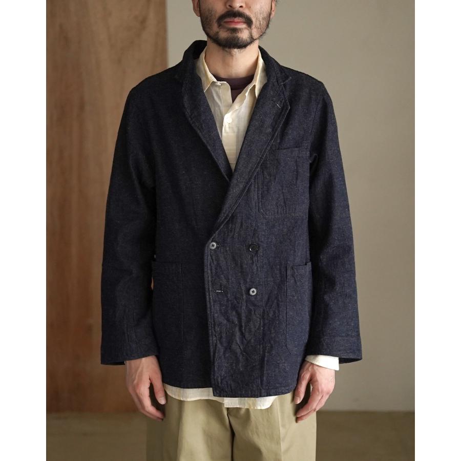 キャプテンサンシャイン KAPTAIN SUNSHINE コットンリネンデニムDBテイクイージージャケット メンズ Cotton Linen Denim DB Take Easy Jacket KS26SJK33の画像