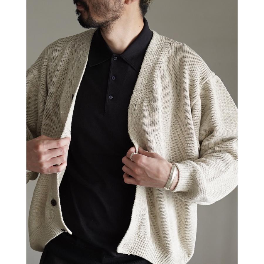 キャプテンサンシャイン KAPTAIN SUNSHINE カーディガン コットン和紙ハンドフレームカーディガン メンズ Cotton Washi Hand Frame Cardigan KS26SKN01の画像