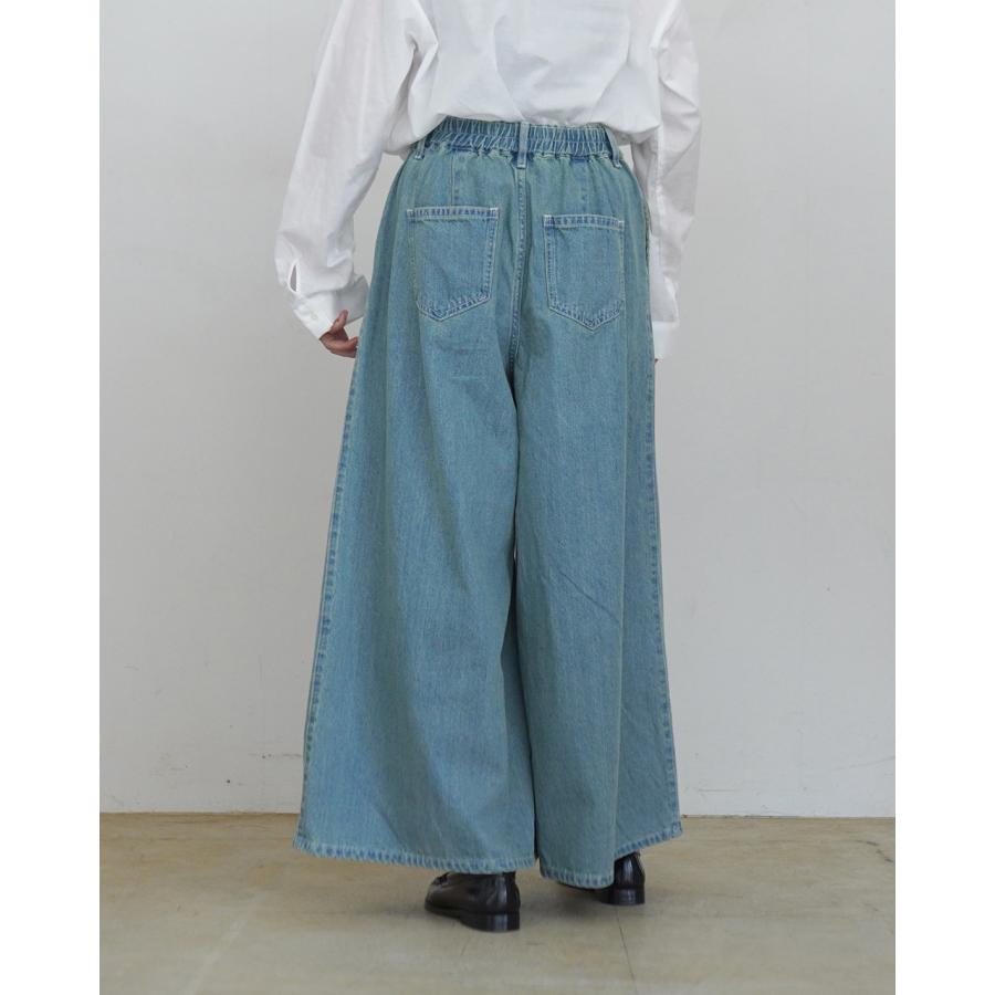 ポイント10倍 アウトレット！ケレン KELEN ワイド タック デニムパンツ