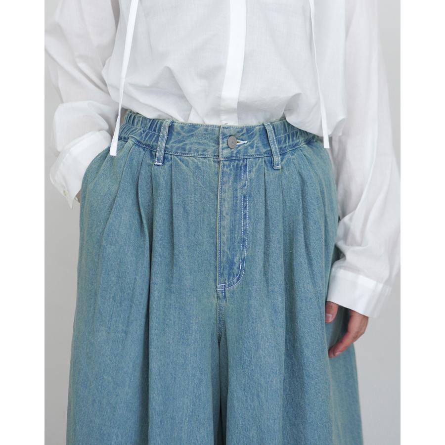 アウトレット！ケレン KELEN ワイド タック デニムパンツ 