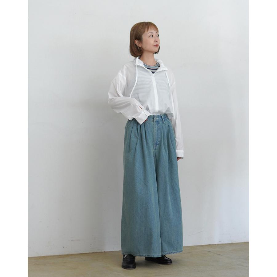 ポイント10倍 アウトレット！ケレン KELEN ワイド タック デニムパンツ