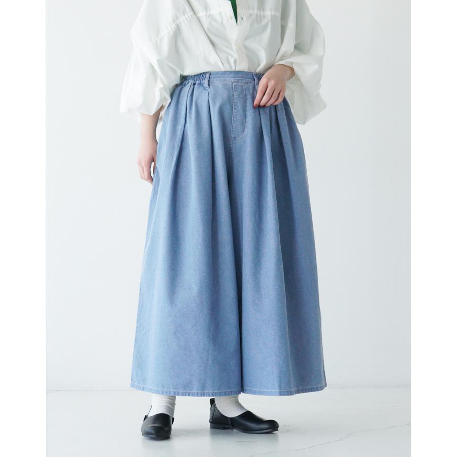 セール！ケレン KELEN ワイドパンツ クールデニム タックデザイン