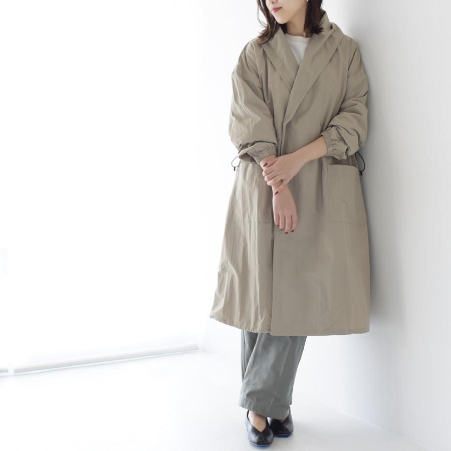 カーキ Kha Ki ナイロンタフタ ショールカラー ドローストリング コート Ny Drawstring Coat 膝下丈 Mil hjk131 Khaki hjk131 Crouka Yahoo 店 通販 Yahoo ショッピング