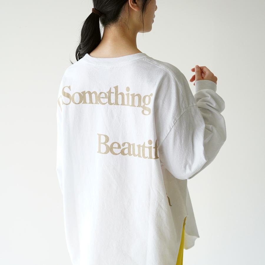 カーキ KHA:KI ロングスリーブ シャーリング Tシャツ LS SHIRRING TEE "BEAUTIFUL" レディース 2022春夏 MIL-22HCS299B アウトレット30%off｜crouka｜09